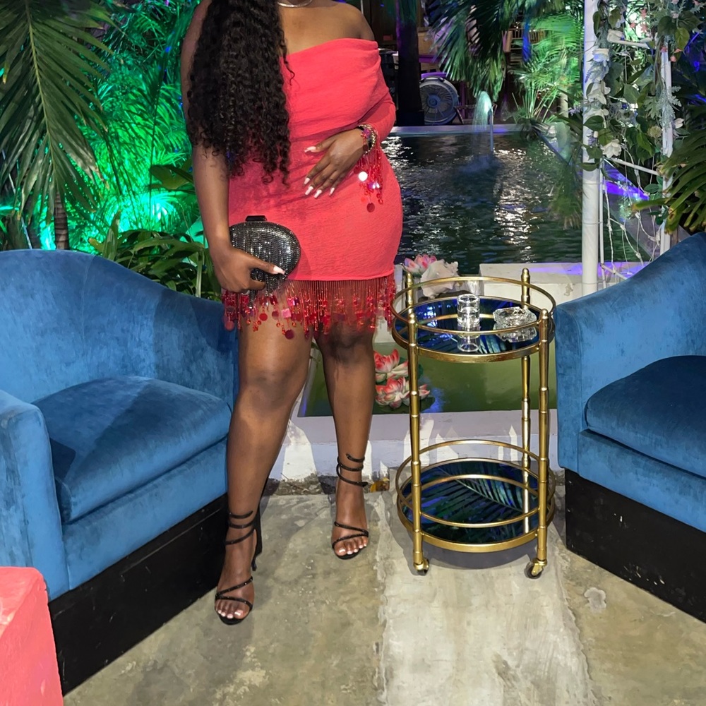 Red Geche Escvar Dress
